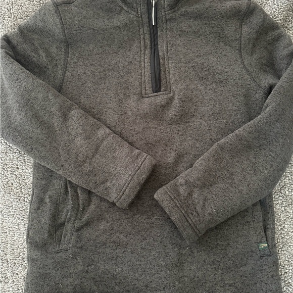 #209 Orvis Sherpa Lined Fleece Sweater Mens small Pullover 1/4 Zip Classic. - Picture 9 of 11